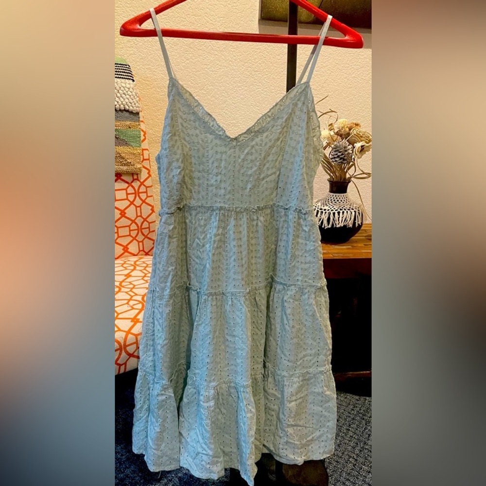 Baby Blue Tiered Summer Dress